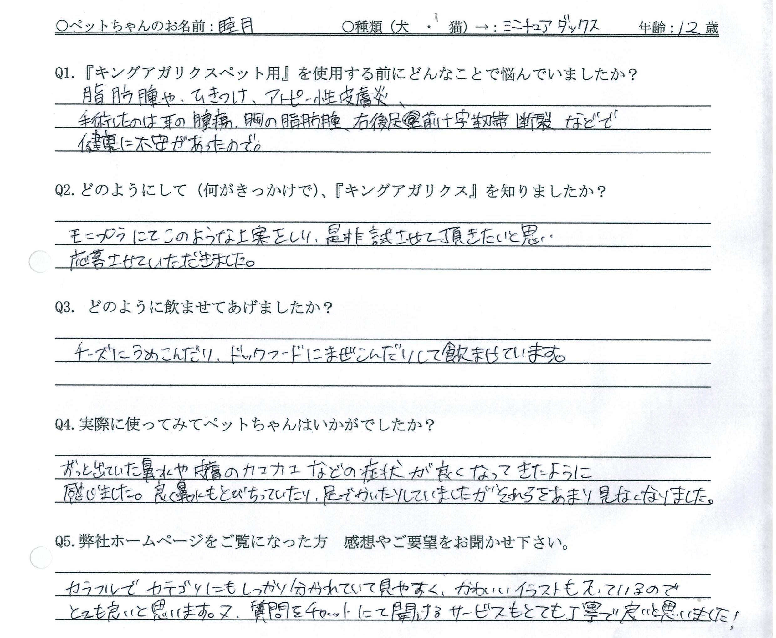 犬　皮膚のかゆみ