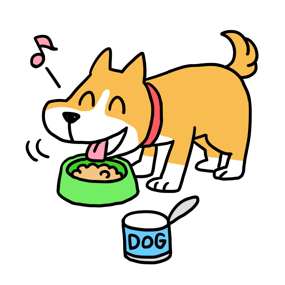 犬食事イラスト