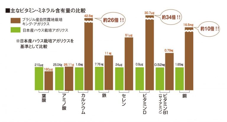 キングアガリクスの栄養素