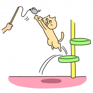 猫ジャンプイラスト